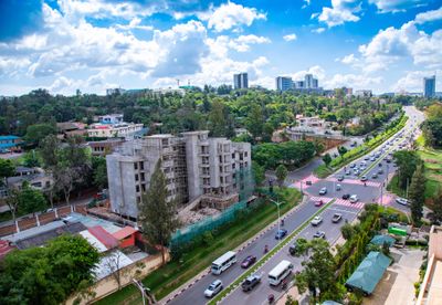 Aerial view of Kigali city, Rwanda